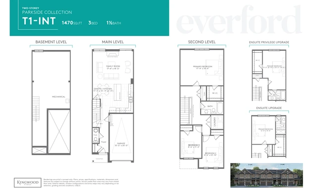 Marketing floor plan for T1 Interior
