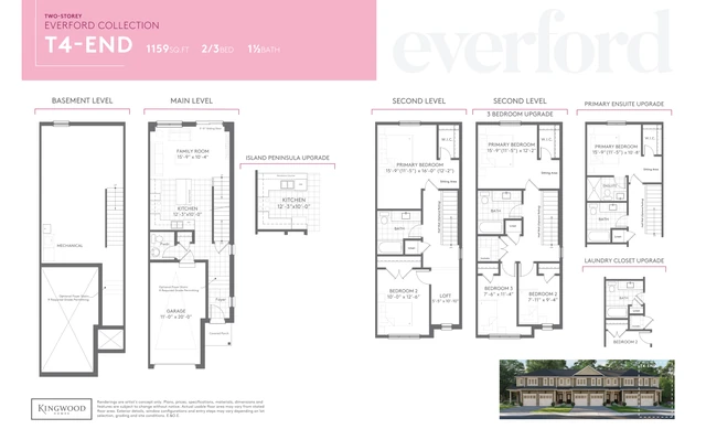 Marketing floor plan for T4 End
